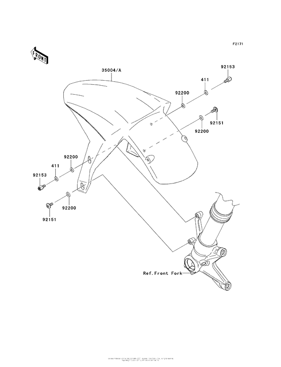 ZX1000 Крыло переднее