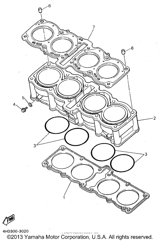 YZF750RFC Цилиндры