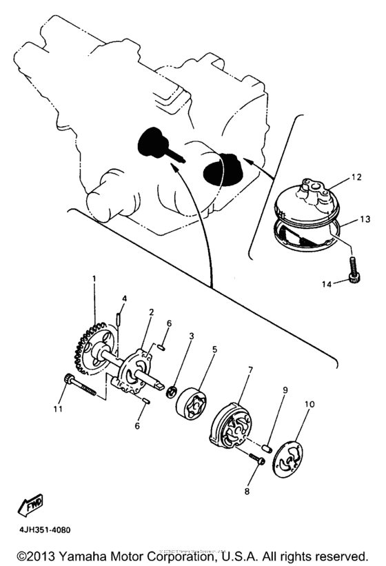 YZF600RJ Масляный насос