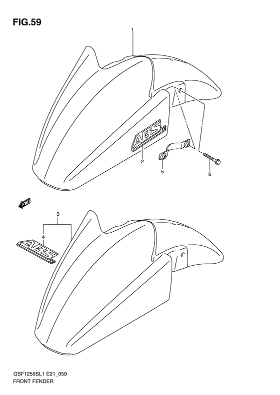 GSF1250S (ABS) Переднее крыло