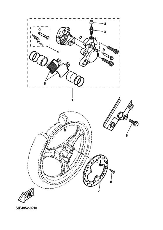 YH50 Передний суппорт