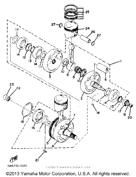 Crankshaft-piston