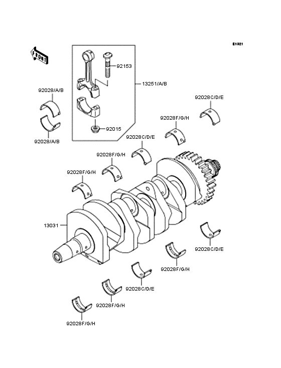 ZX600 Коленвал
