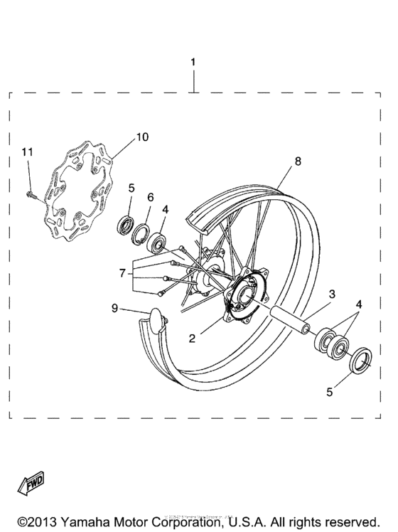 YZ250FZL Rear wheel kit