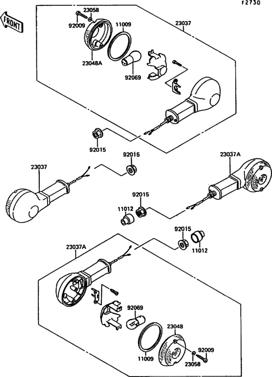 VN1500 Задний фонарь
