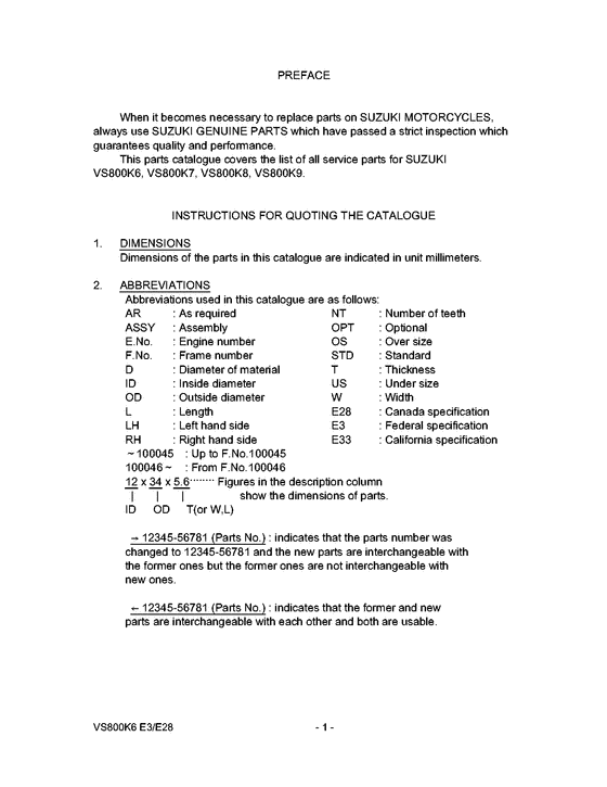 VS800 Catalog preface