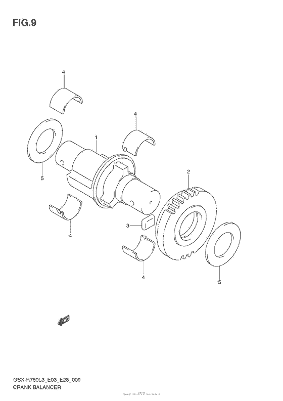 GSX-R750 Балансир кривошипа