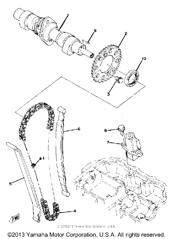 Camshaft - chain tensioner