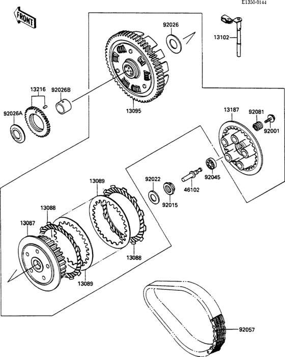 EX500 Сцепление