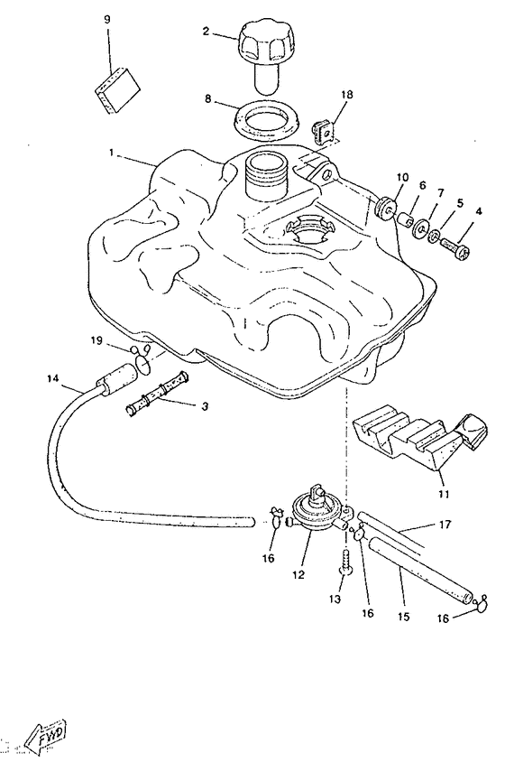 CW50RS Топливный бак
