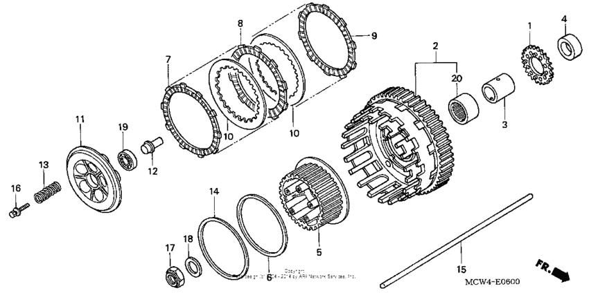 VFR800 (ABS) Сцепление