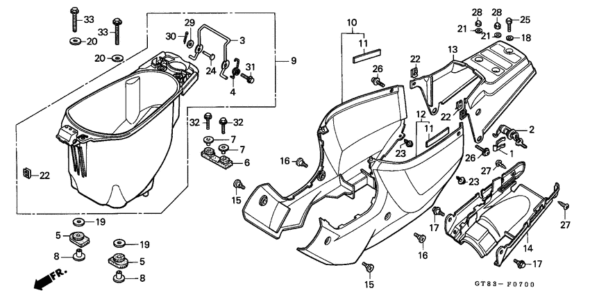 PK50S Luggage box / body cover