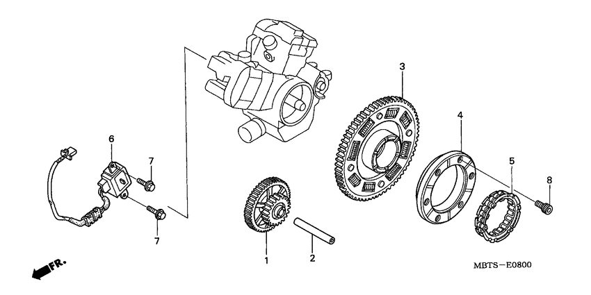 XL1000V (ABS) Pulse generator /  starting clutch