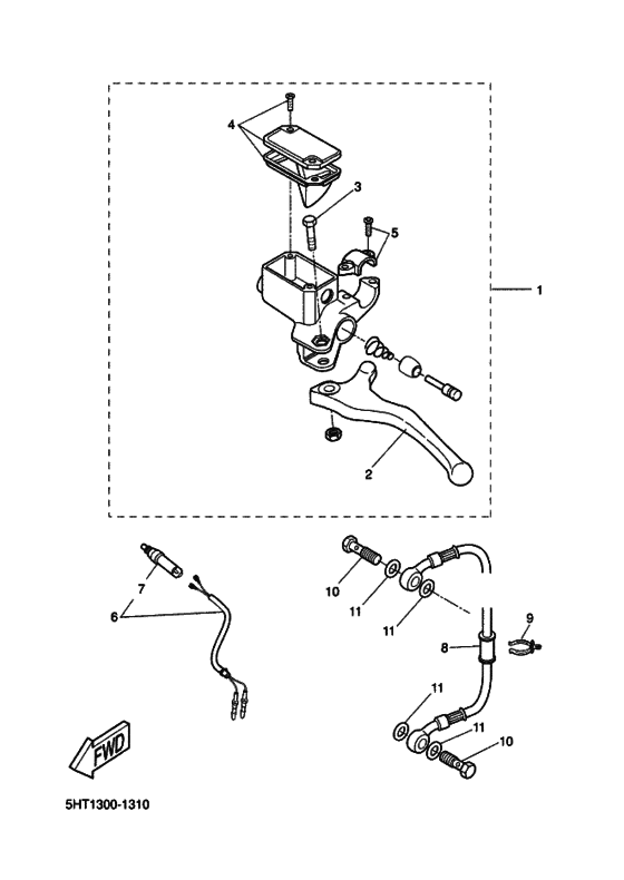 XQ125 Задний тормозной цилиндр