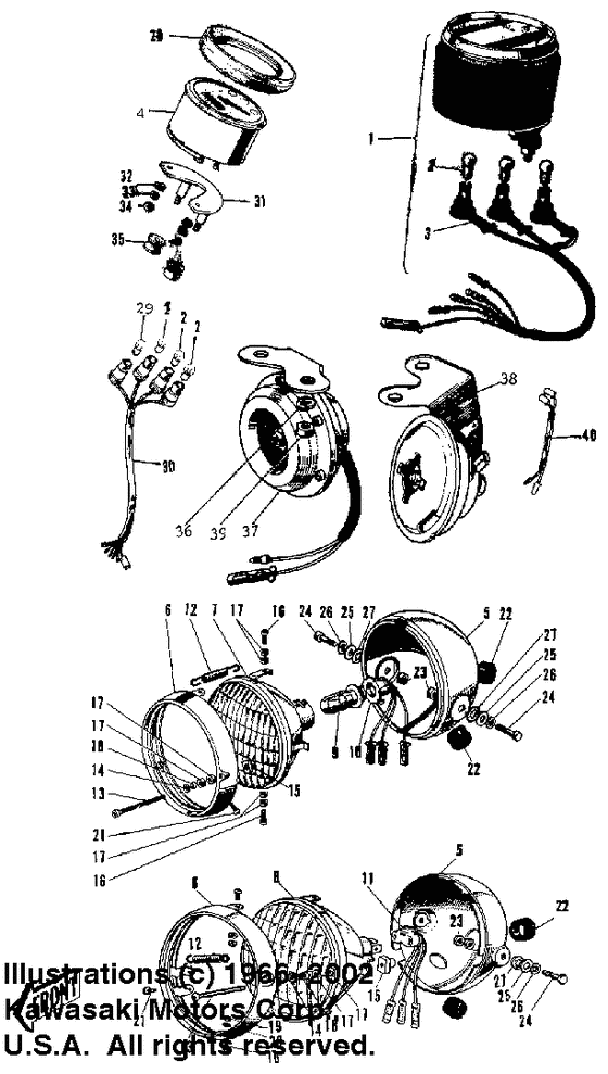 Meter/headlight