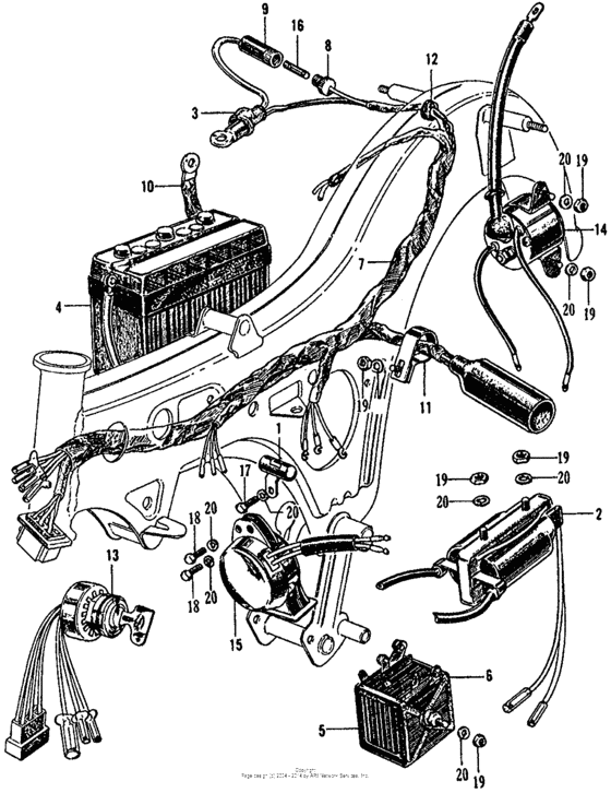 Ca160 wire harness + battery