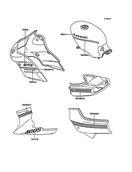 Decals(red/white)(ex400-a3)
