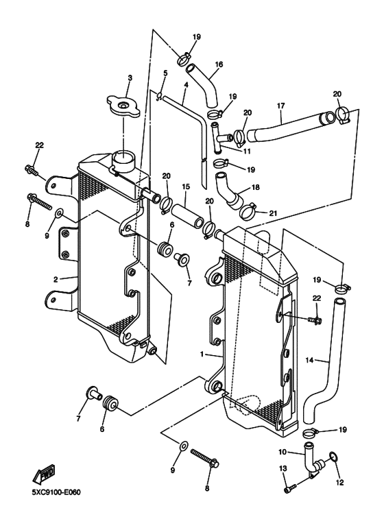 YZ250F ﾗｼﾞｴﾀ & ﾎｰｽ