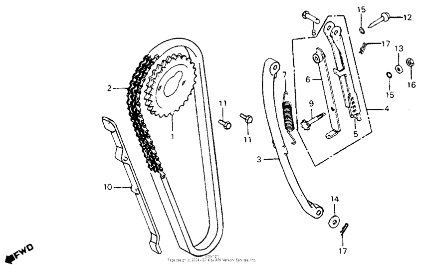 Cam chain + tensioner