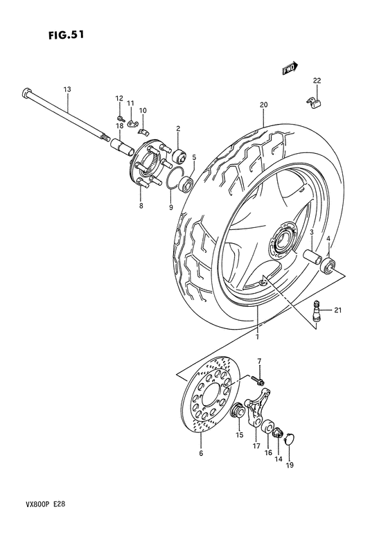Rear wheel complete assy