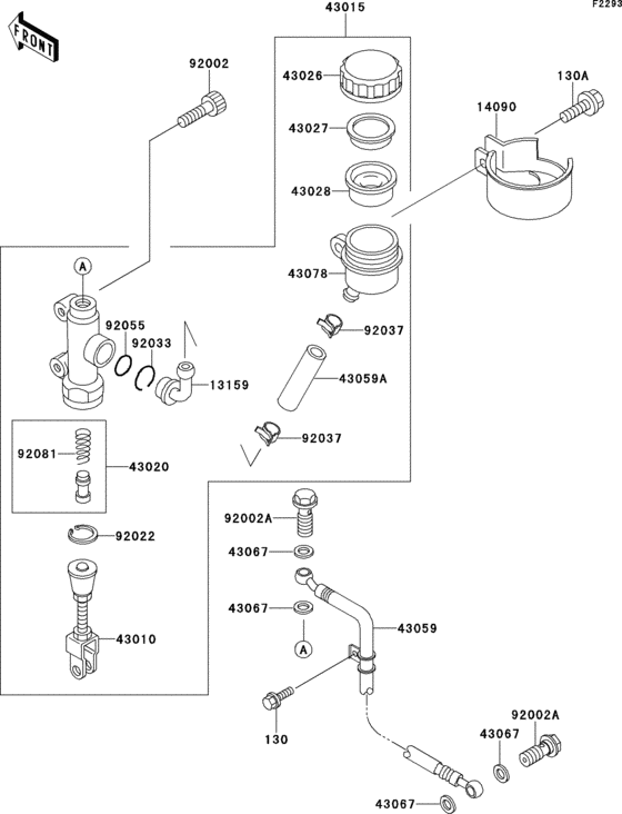 ZR1100 Задний торм цилиндр