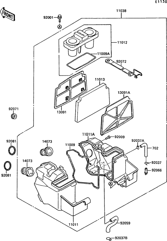 EX250 Воздушный фильтр