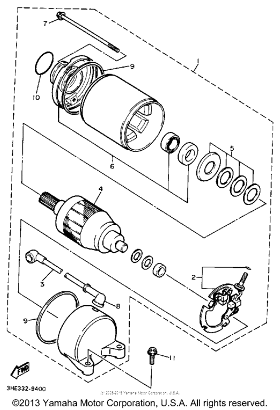 FZR600RB Стартер