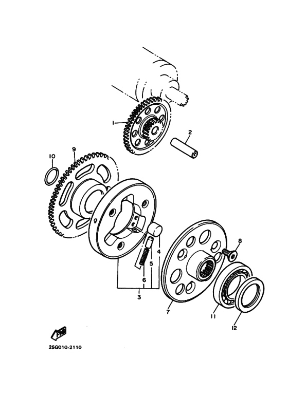 XC180 Starter clutch outer assy