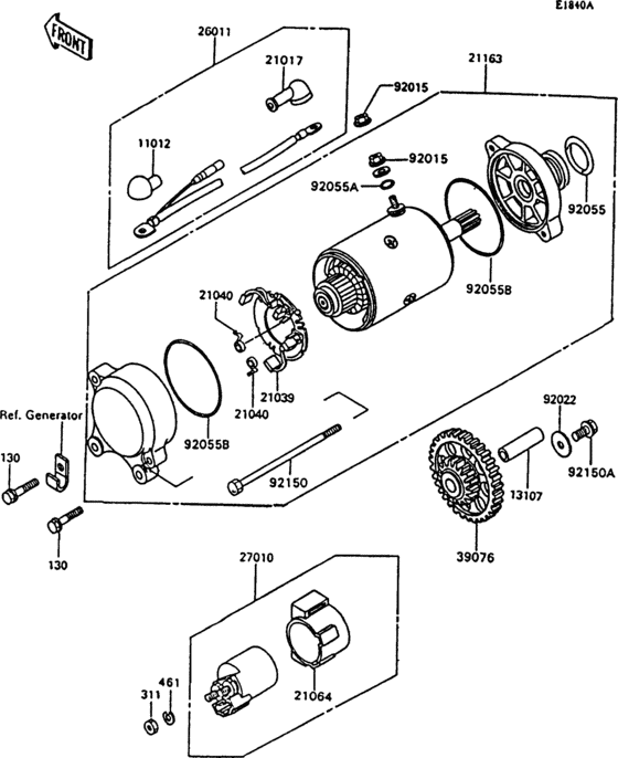 Starter motor(zg1200-b7/b8/b9)