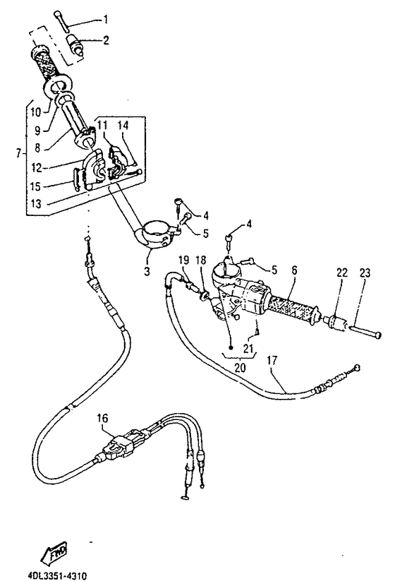 Steering handle. cable