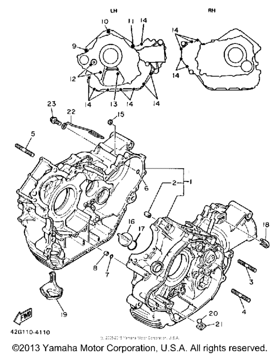 XV1100TC Картер двигателя