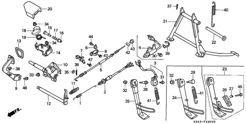 Stand/brake pedal