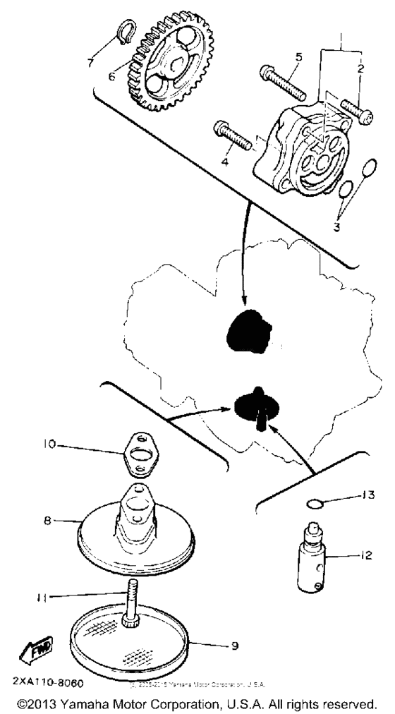 YX600AC Масляный насос