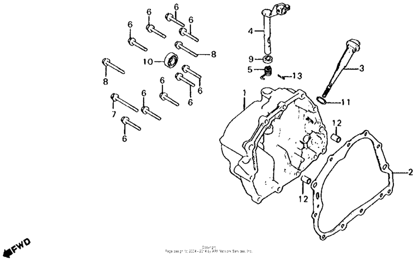  Крышка картера правая