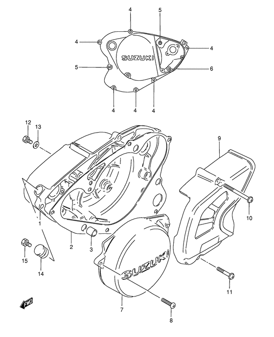Crankcase cover ass`y  (v