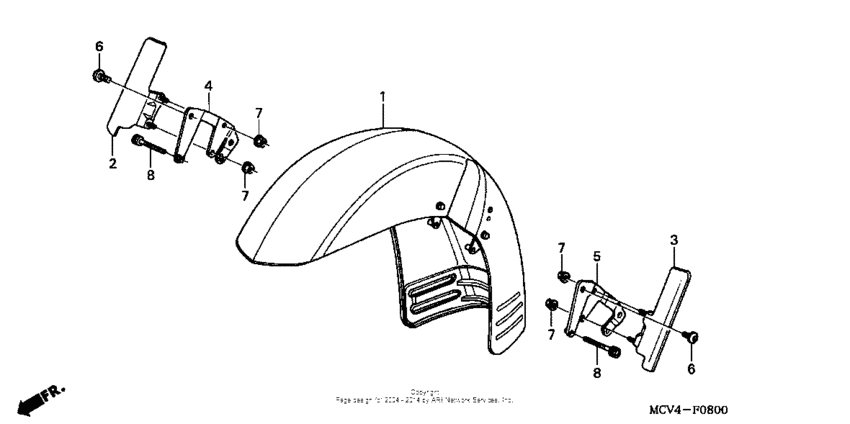 VTX1800R Переднее крыло