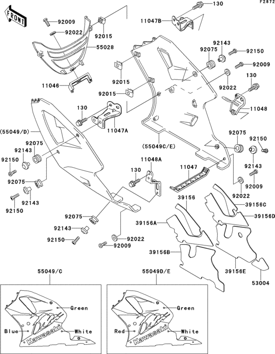 Cowling lowers(zx750-m1)