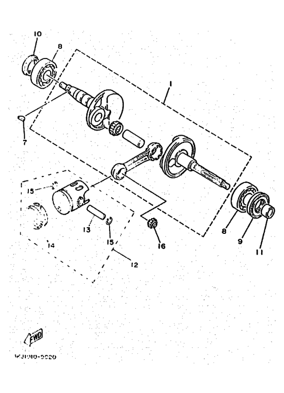 YM50 Коленчатый вал и Поршень