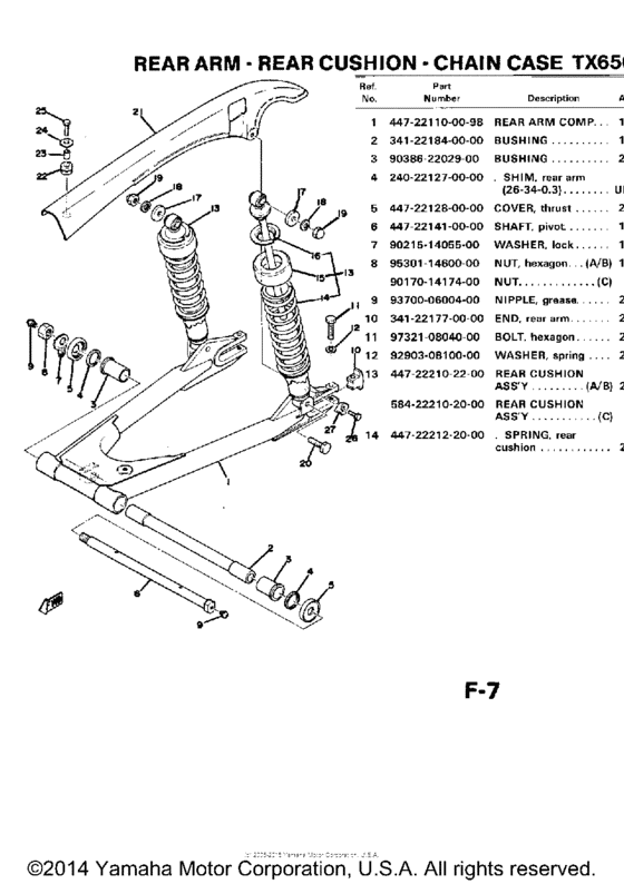 Rear arm cushion chain case