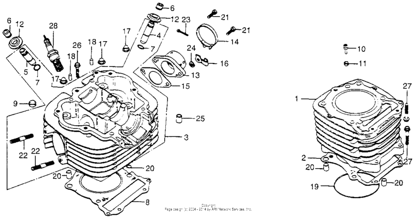 Cylinder head + cylinder
