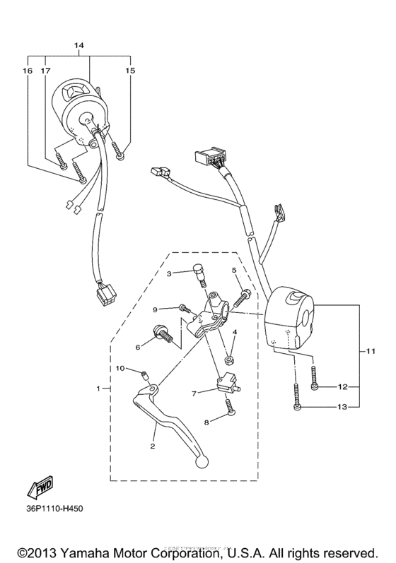 FZ6RYCY Рулевые переключатели