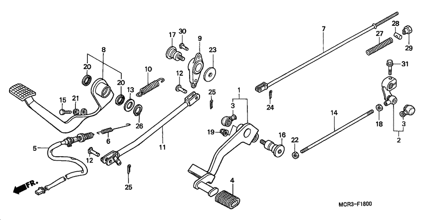Brake pedal assy