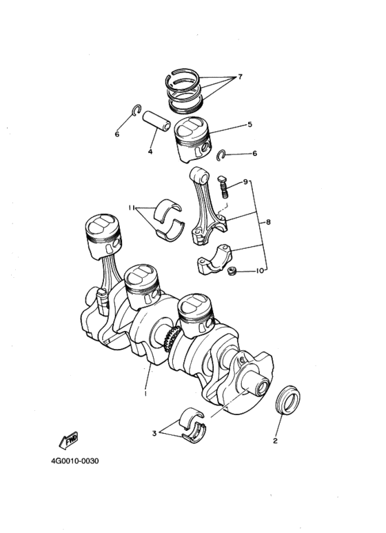 XJ400D ｸﾗﾝｸｼﾔﾌﾄ.ﾋﾟｽﾄﾝ