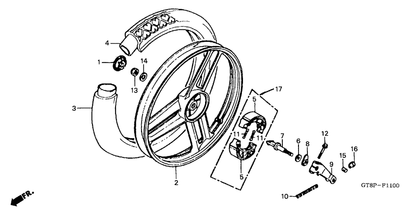 Rear wheel complete assy