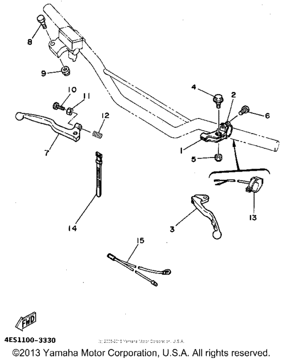 YZ80F1 Handle switch - lever