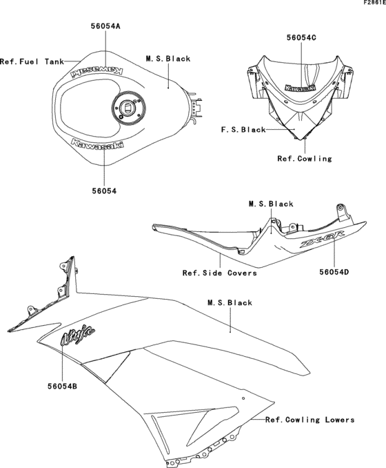 ZX600 Decals(m.s.black)(raf)