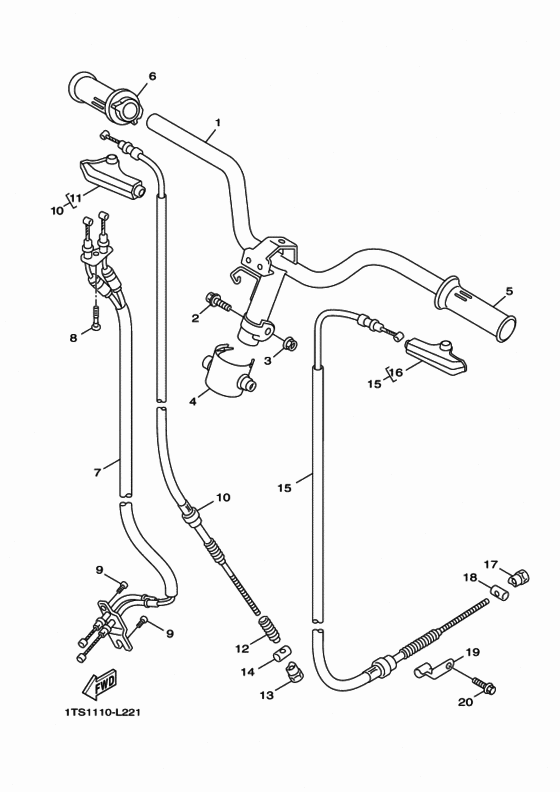Steering handle & cable