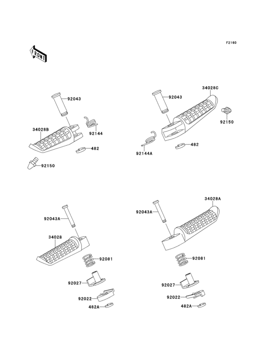 ZX1100 Подножки