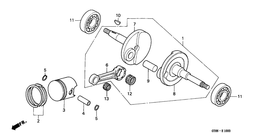 Crankshaft/piston