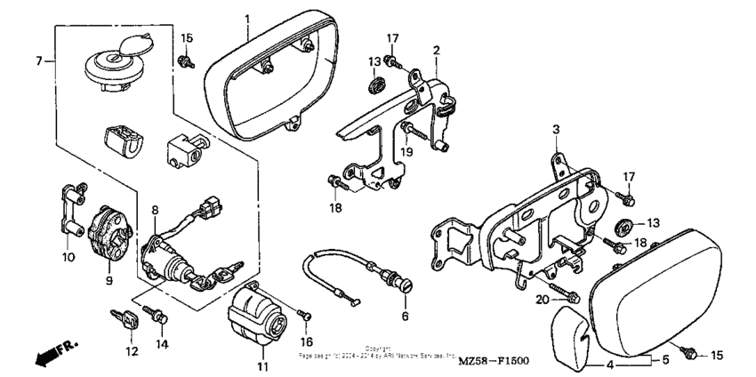 VF750C Carburetor side cover